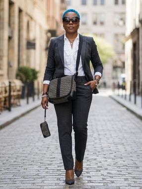 Coach Black and Gray cc Signature  Messenger Crossbody with Wristlet